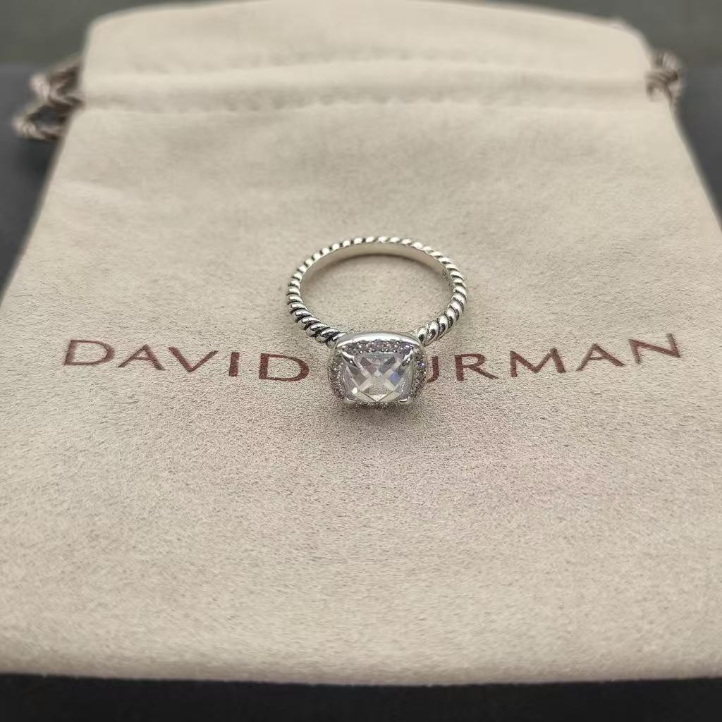 Petite Chatelaine® Pavé Bezel Ring Sterling Silver with White Topaz and Diamonds
