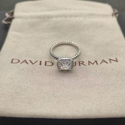 Petite Chatelaine® Pavé Bezel Ring Sterling Silver with White Topaz and Diamonds