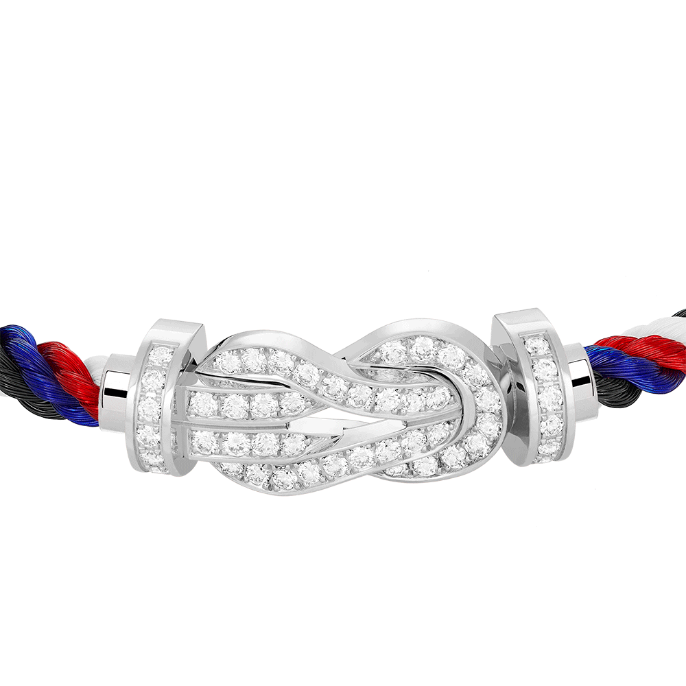 CHANCE INFINIE BRACELET 18K WHITE GOLD AND DIAMONDS LARGE MODEL