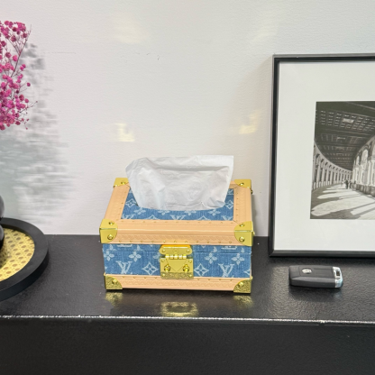 LV Premium Denim Tissue Box