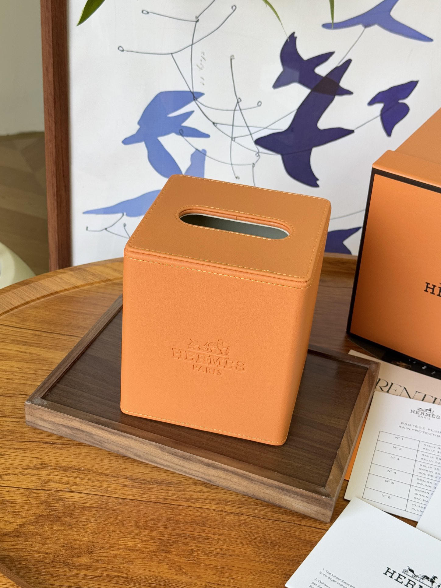 Hethtrmès Premium Leather Tissue Box