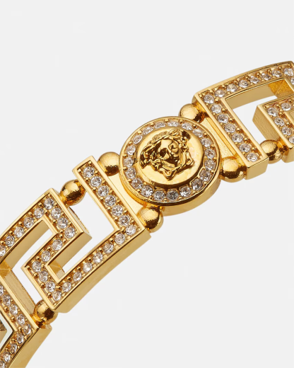 Crystal  Greca Cuff Bracelet