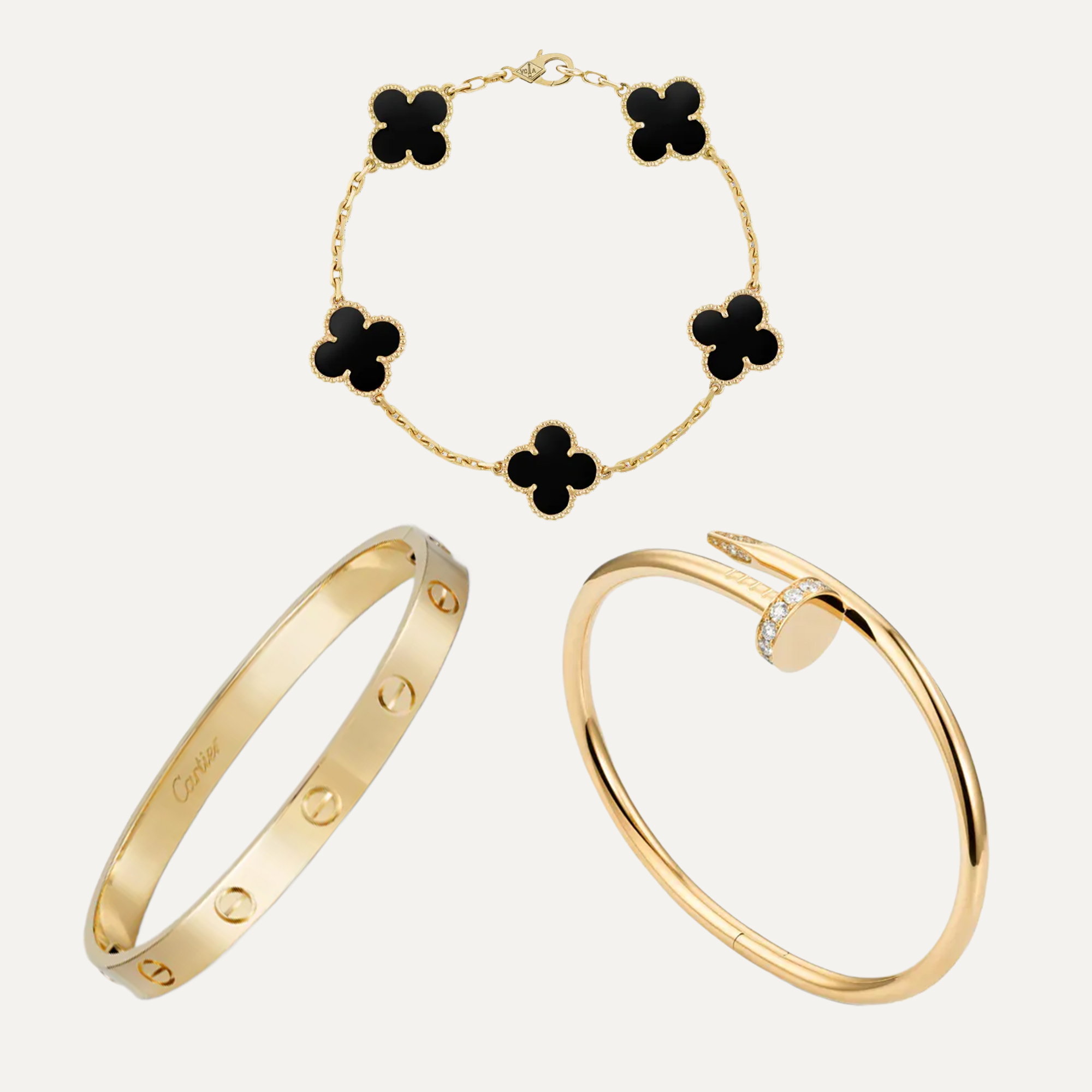 3‑Piece Icon Stack – Love, Clou & Clover