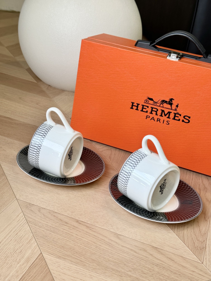 HEthtRMES Luxury Afternoon Tea Set (2 cups, 2 saucers)