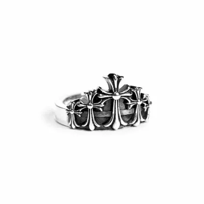 CROSS CROWN RING Z23