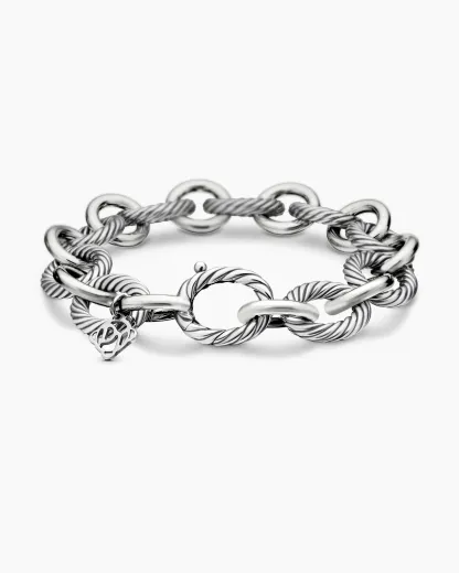 Oval Link Chain Bracelet Sterling Silver