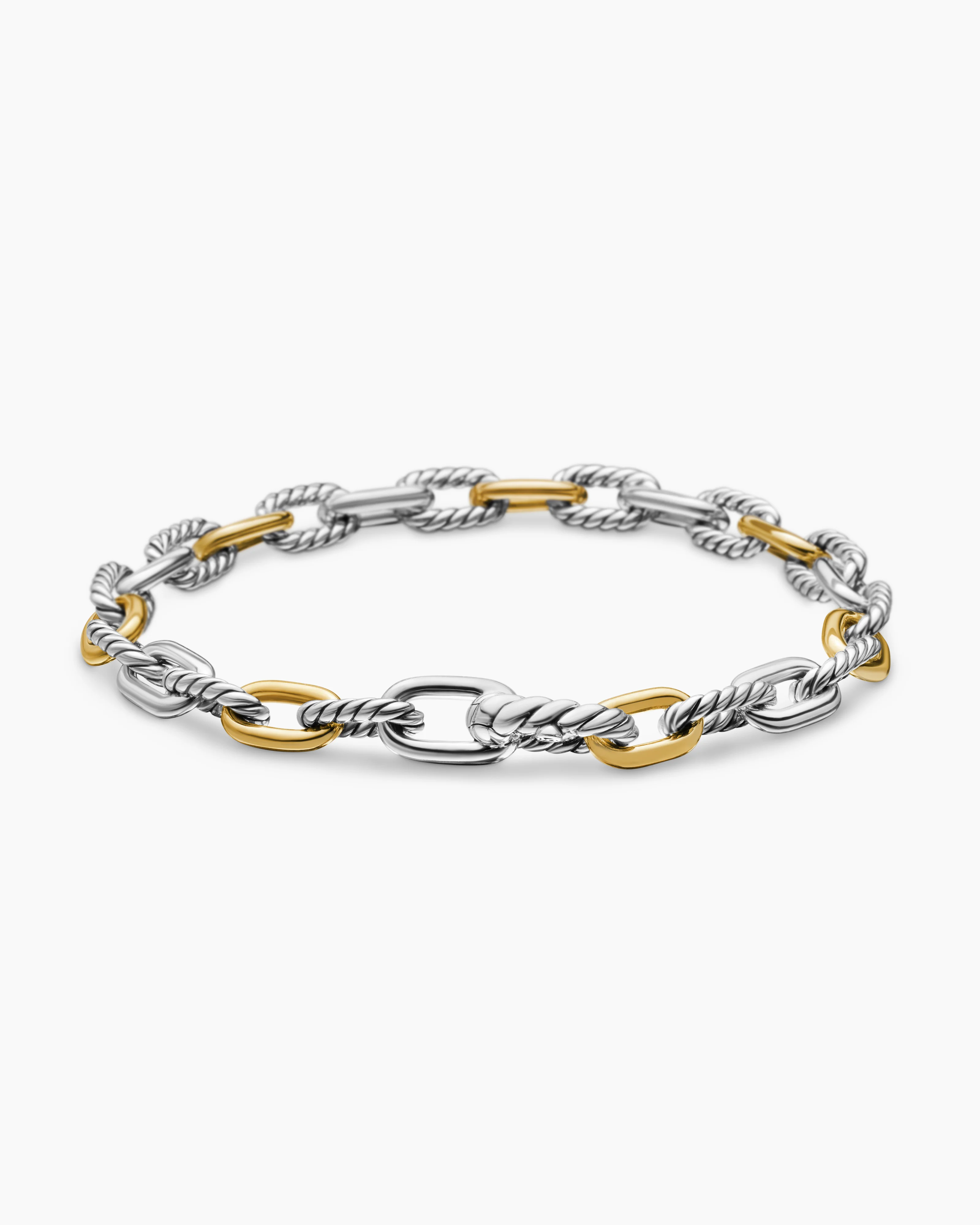 DY Madison® Chain Bracelet Sterling Silver with 18K Yellow Gold