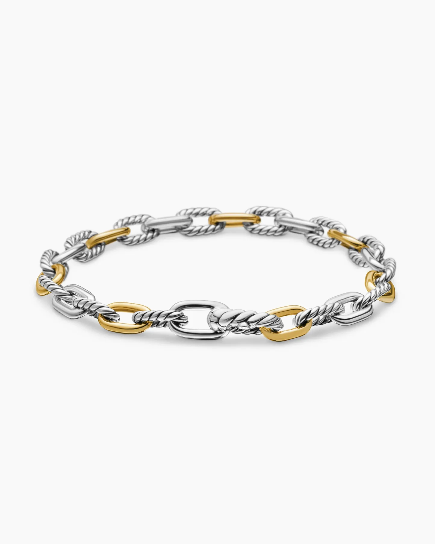 DY Madison® Chain Bracelet Sterling Silver with 18K Yellow Gold