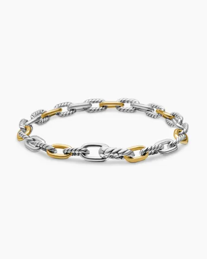 DY Madison® Chain Bracelet Sterling Silver with 18K Yellow Gold