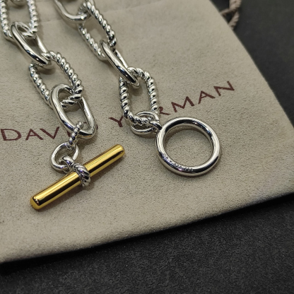 DY Madison® Toggle Chain Bracelet Sterling Silver with 18K Yellow Gold