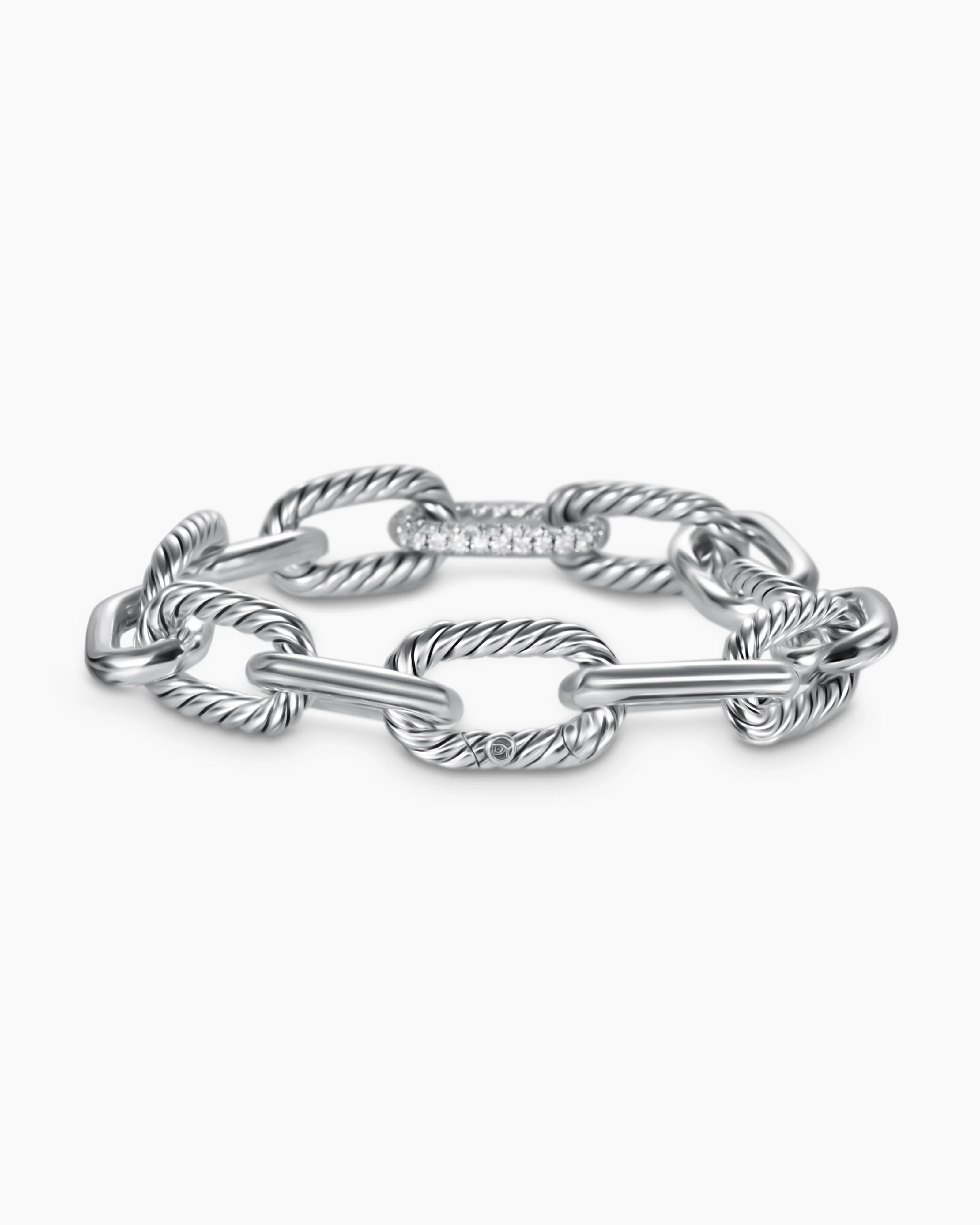 DY Madison® Chain Bracelet Sterling Silver with Diamonds