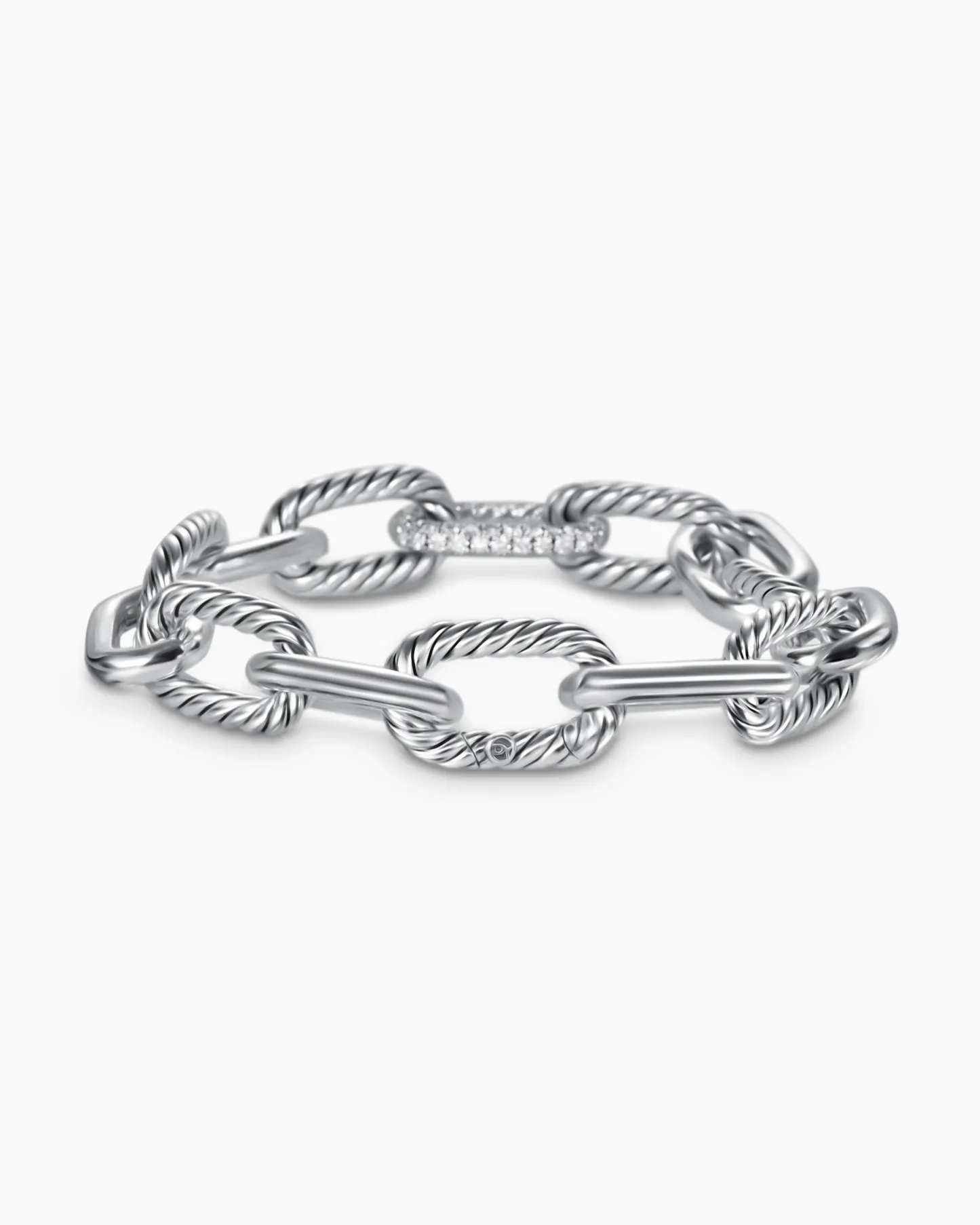 DY Madison® Chain Bracelet Sterling Silver with Diamonds