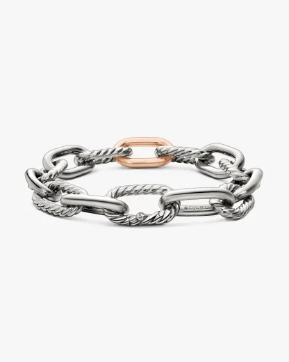 DY Madison® Chain Bracelet Sterling Silver with 18K Rose Gold