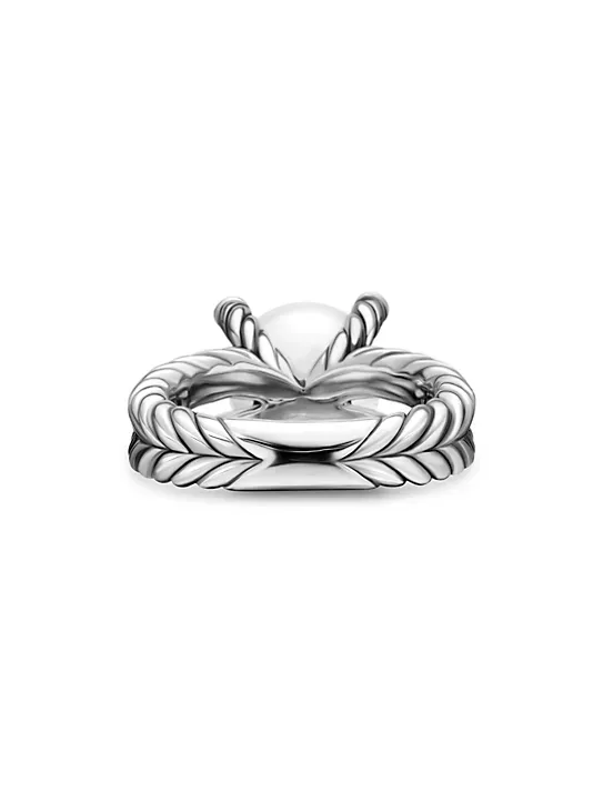 Dathtvid Yurthtman  Cable Collectibles® Pearl Ring with Diamonds