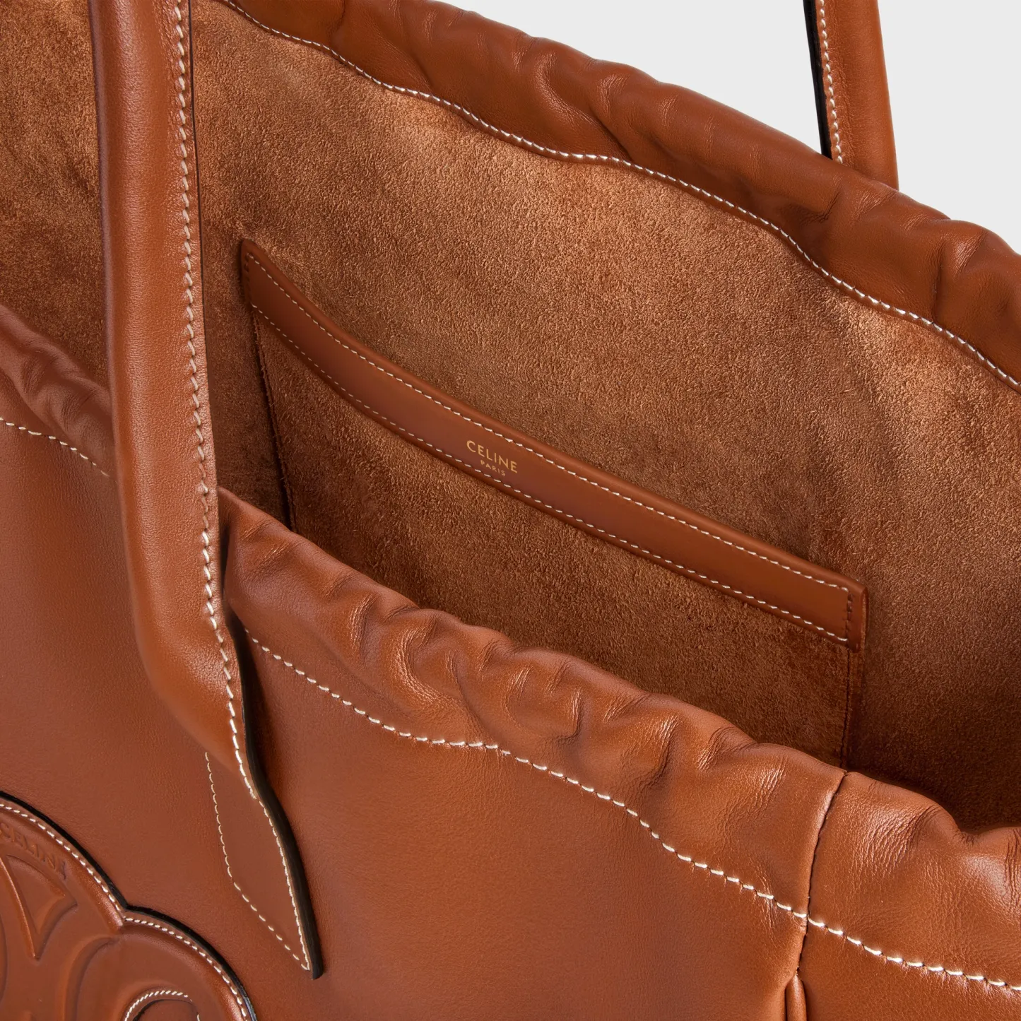 cabas drawstring cuir triomphe in Smooth Calfskin