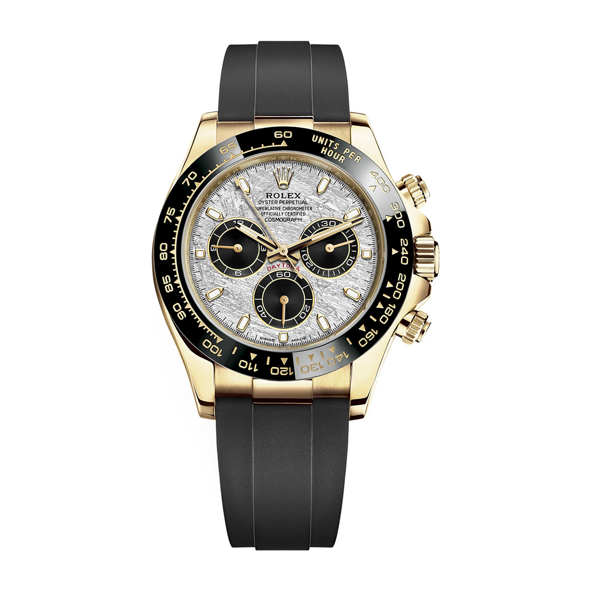 Cosmograph Daytona Meteorite Dial Yellow Gold Oysterflex Watch 116518LN