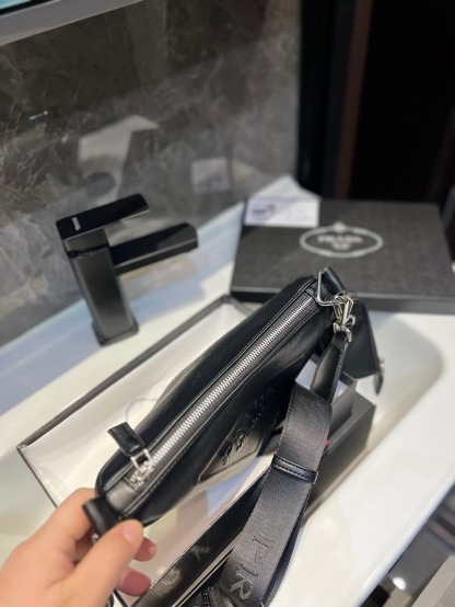 Triangle leather mini-bag