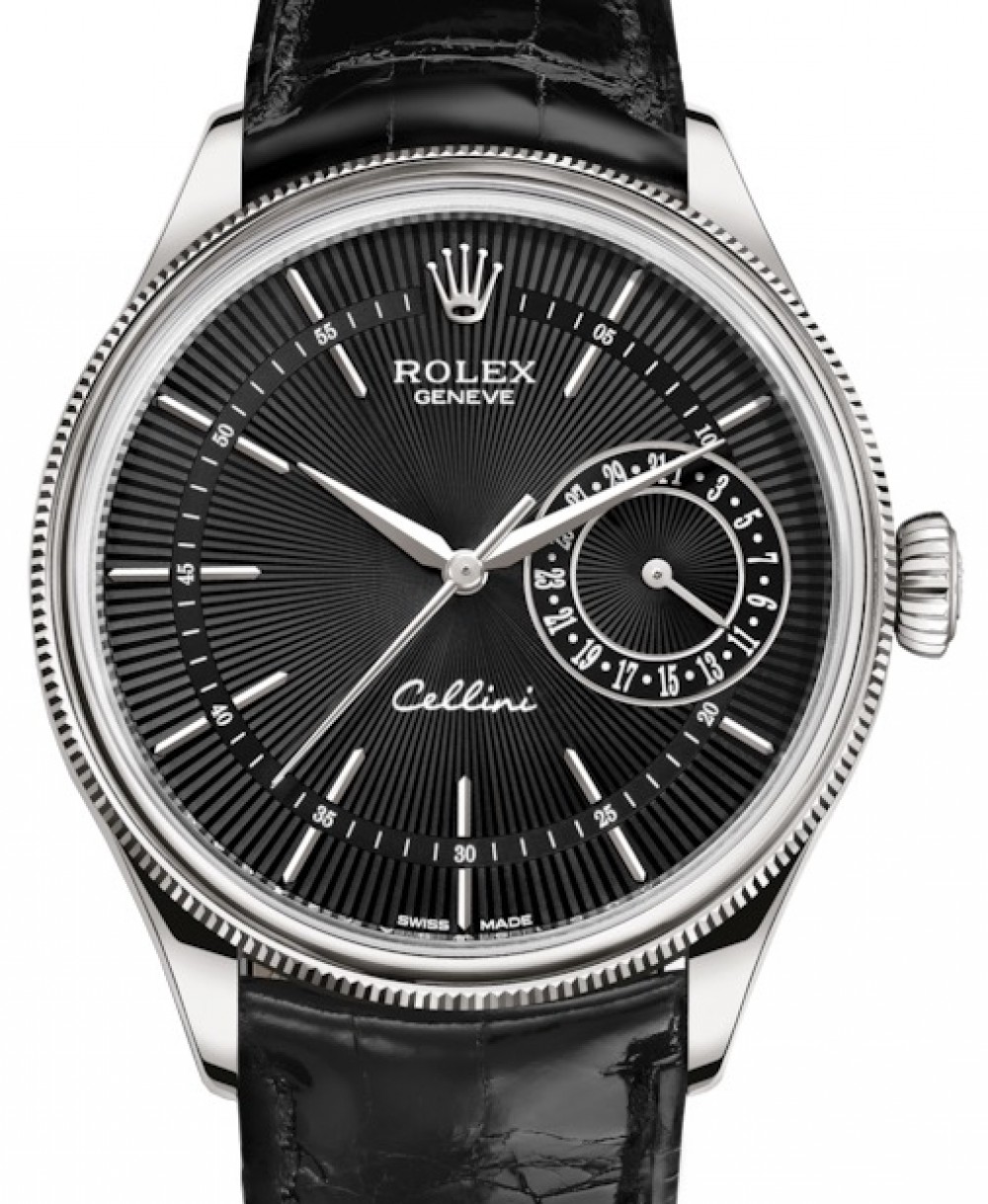 CELLINI TIME DATE SILVER MULTICOLOR DIAL SELECTION BLACK LEATHER STRAP 39MM