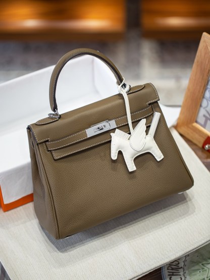 KELLY 28 FIRST LAYER TOGO COWHIDE WHITE
