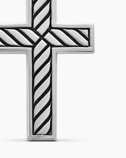 Exotic Stone Cross Sterling Silver with Black Onyx