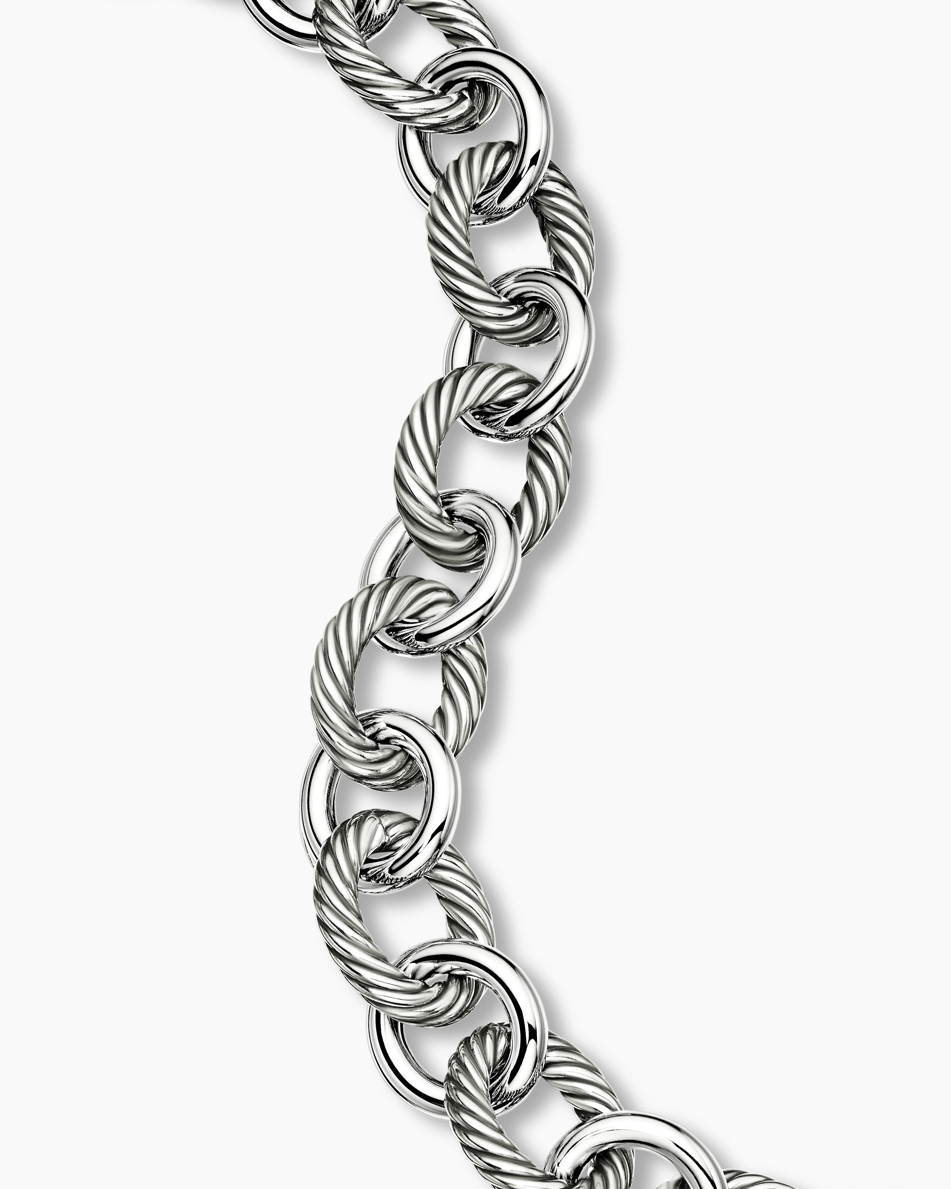 Oval Link Chain Bracelet Sterling Silver