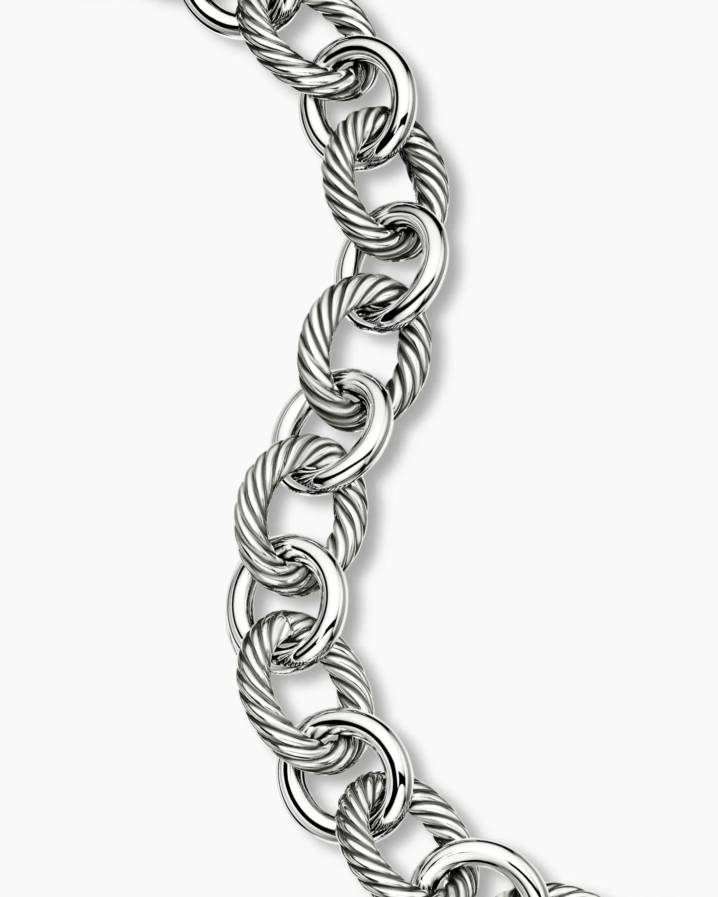 Oval Link Chain Bracelet Sterling Silver