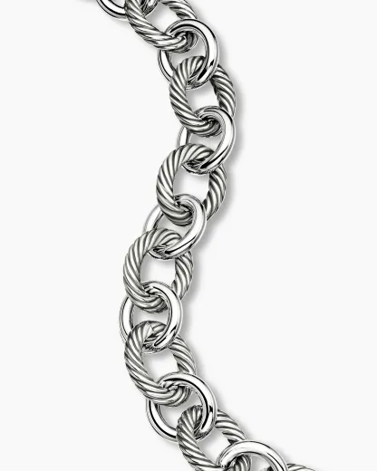 Oval Link Chain Bracelet Sterling Silver