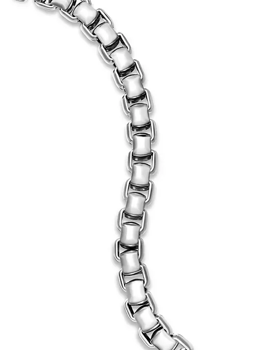 Dathtvid Yurthtman  Box Chain Bracelet In Sterling Silver