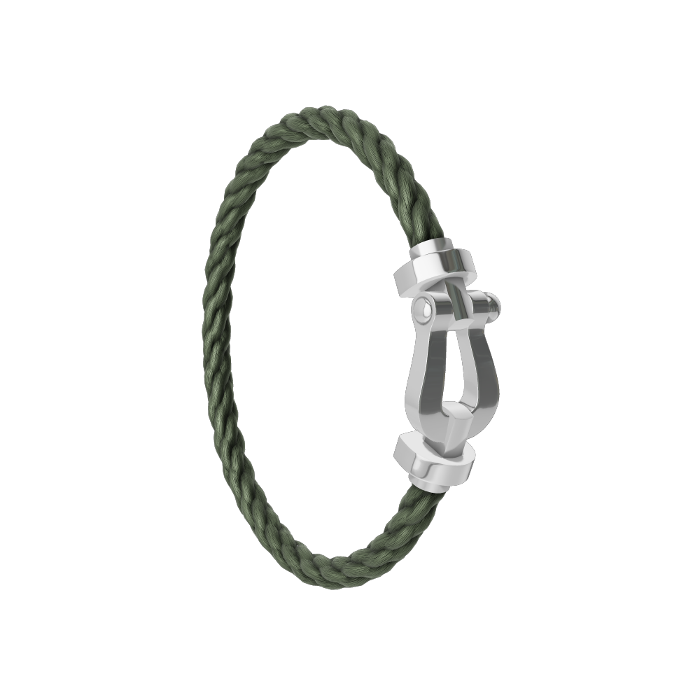 FORCE 10 BRACELET 18K WHITE GOLD LARGE MODEL