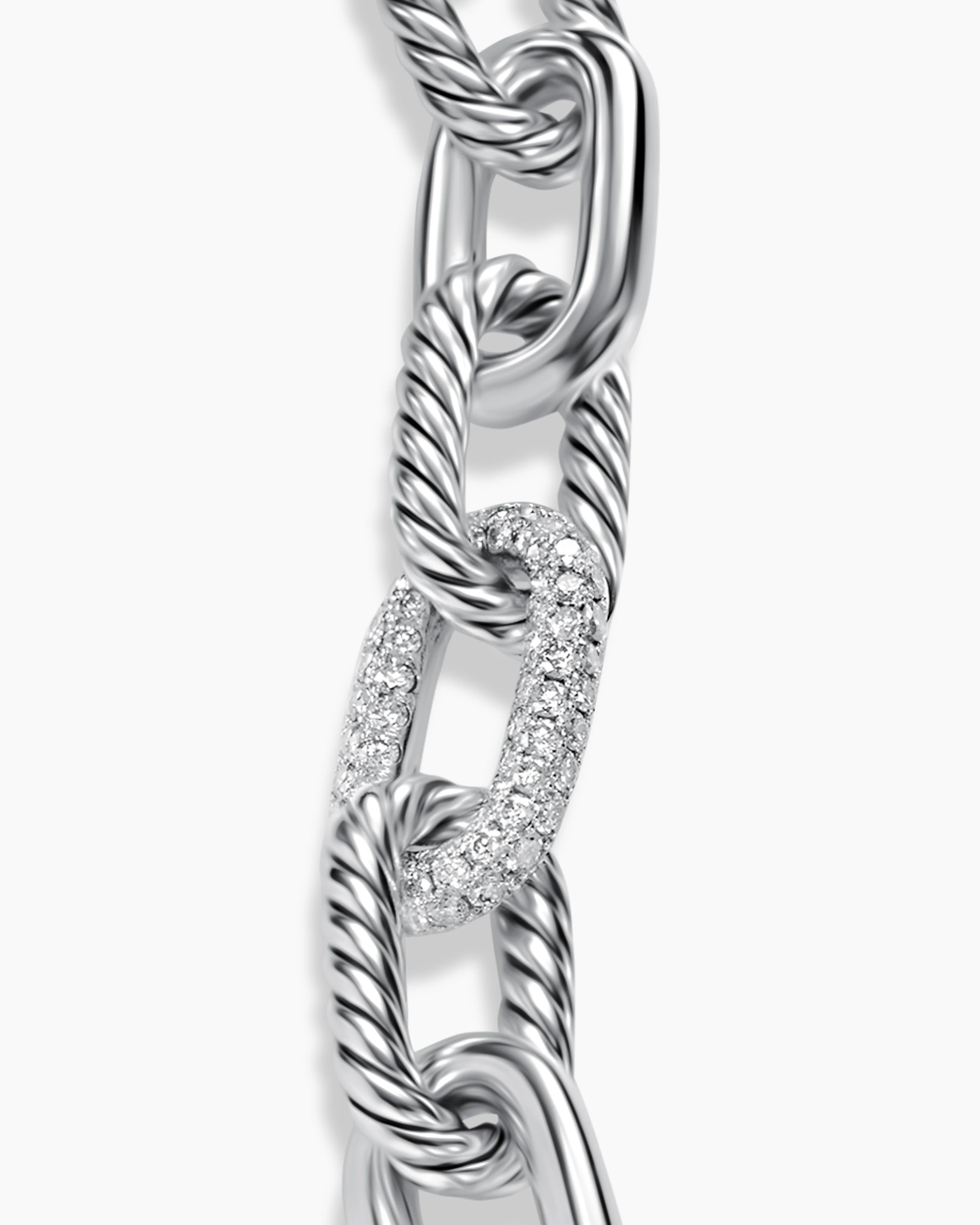 DY Madison® Chain Bracelet Sterling Silver with Diamonds