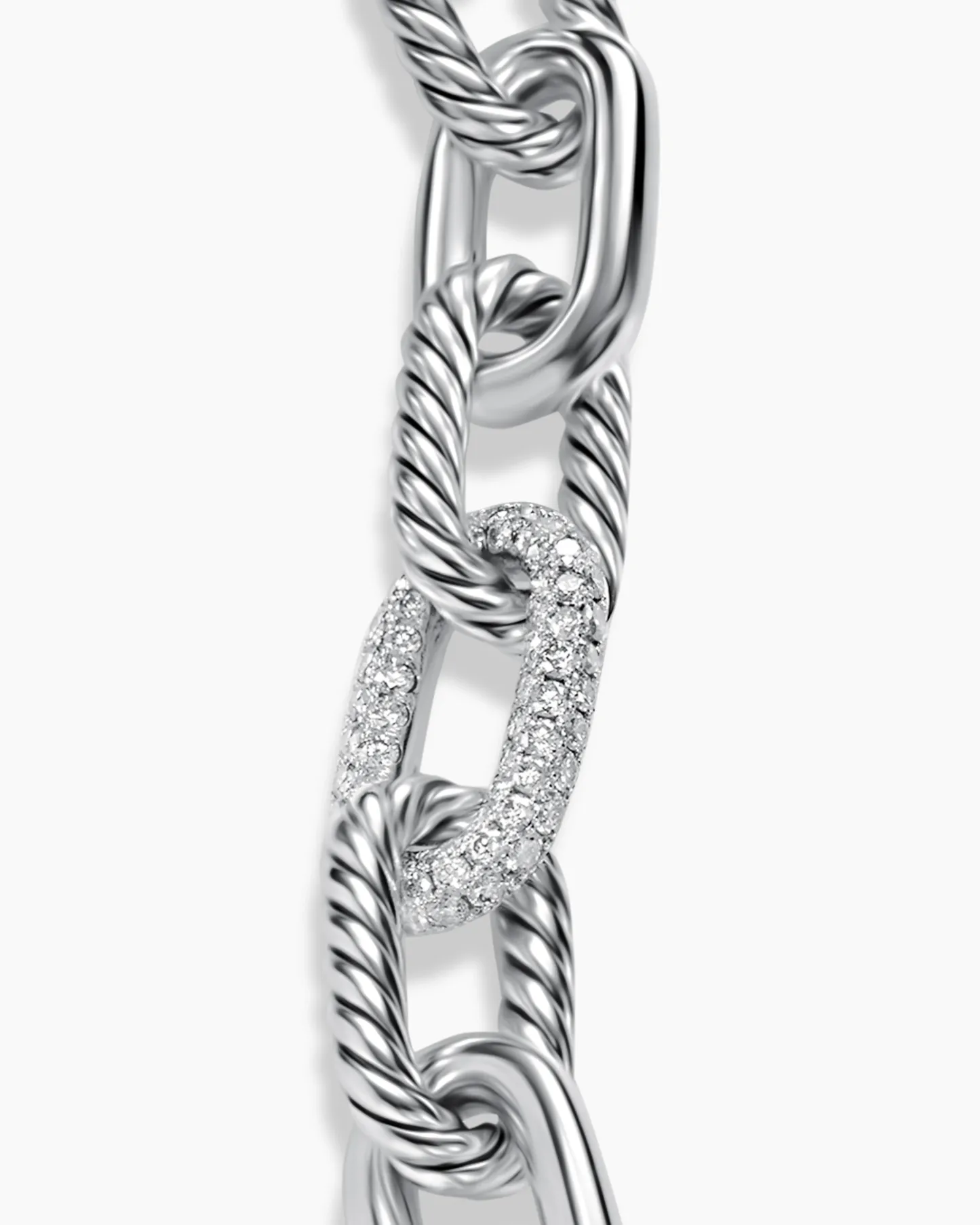 DY Madison® Chain Bracelet Sterling Silver with Diamonds