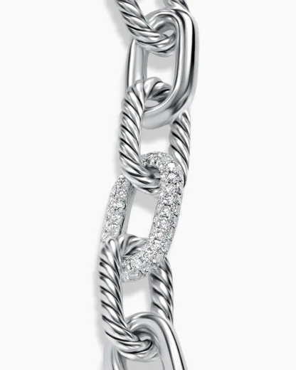DY Madison® Chain Bracelet Sterling Silver with Diamonds