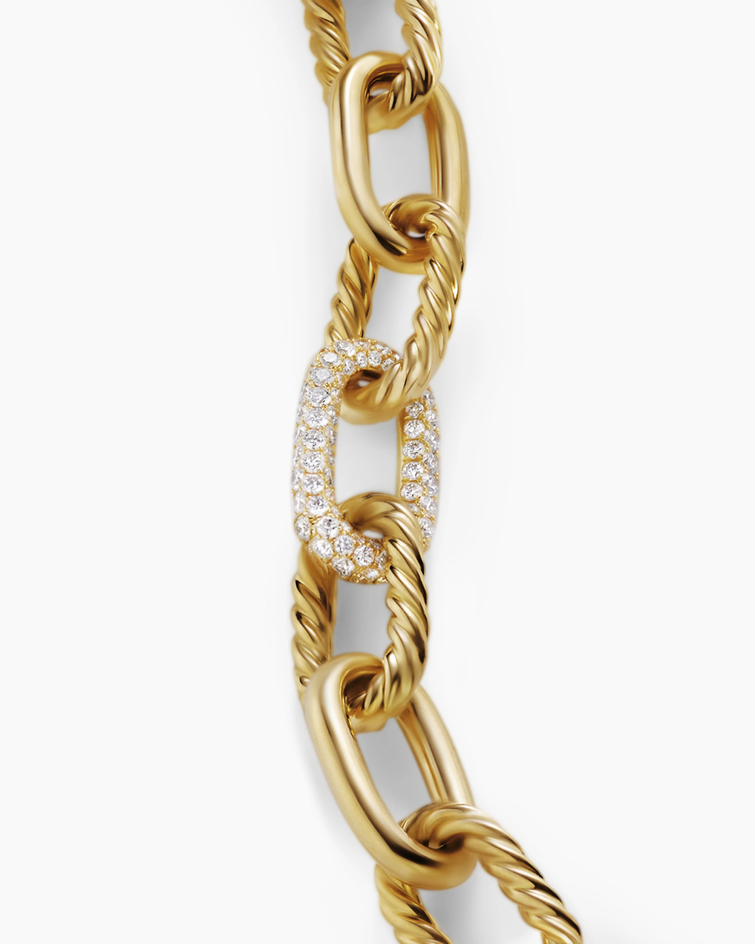 DY Madison® Chain Bracelet 18K Yellow Gold with Diamonds