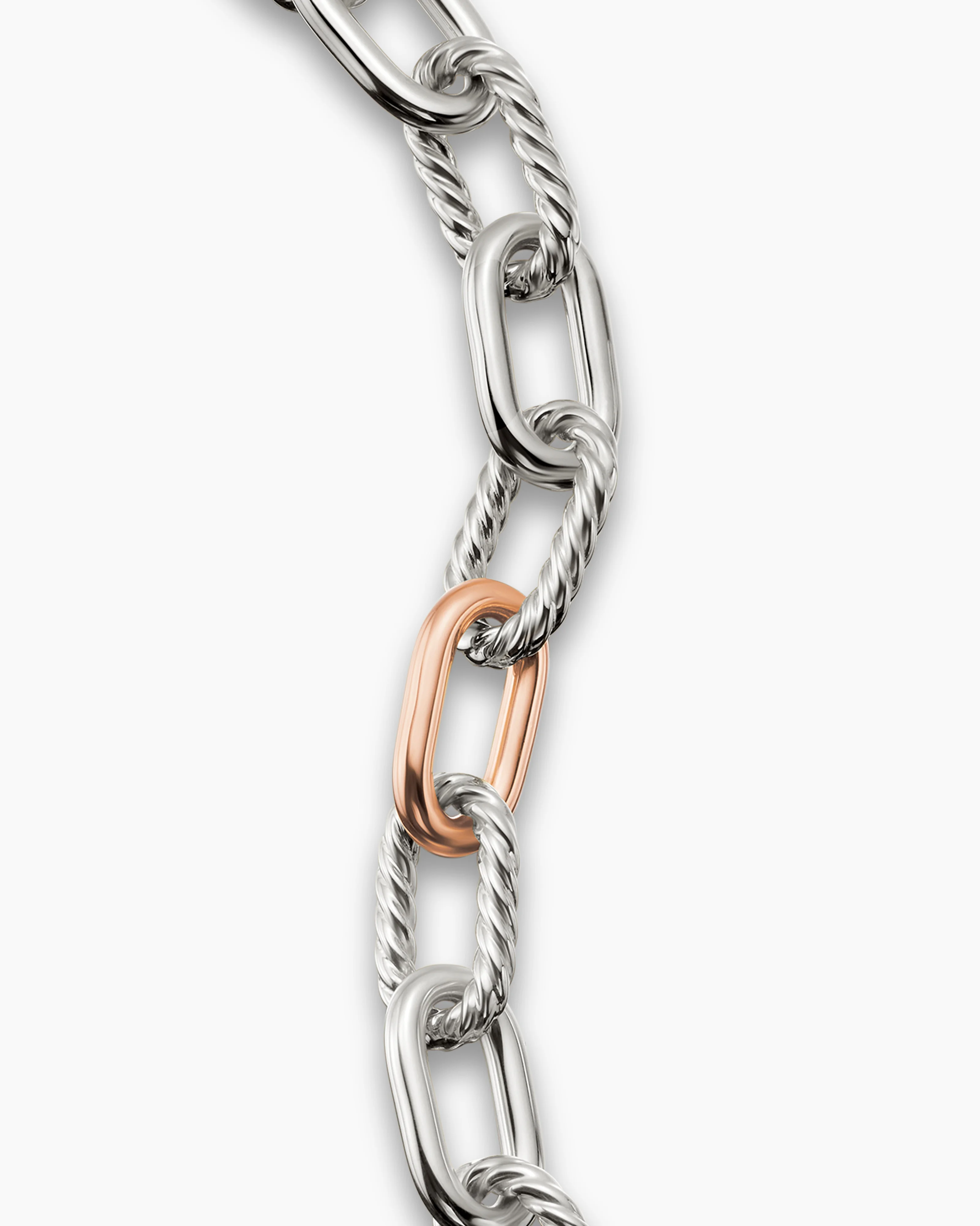 DY Madison® Chain Bracelet Sterling Silver with 18K Rose Gold
