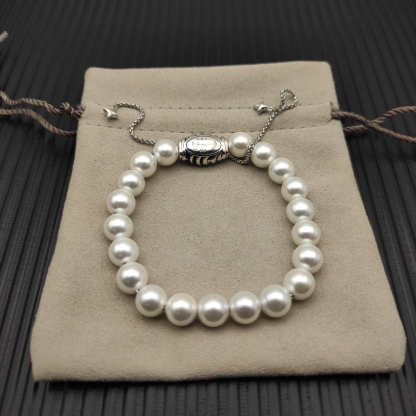 8MM Stretch Rock Crystal Bracelet