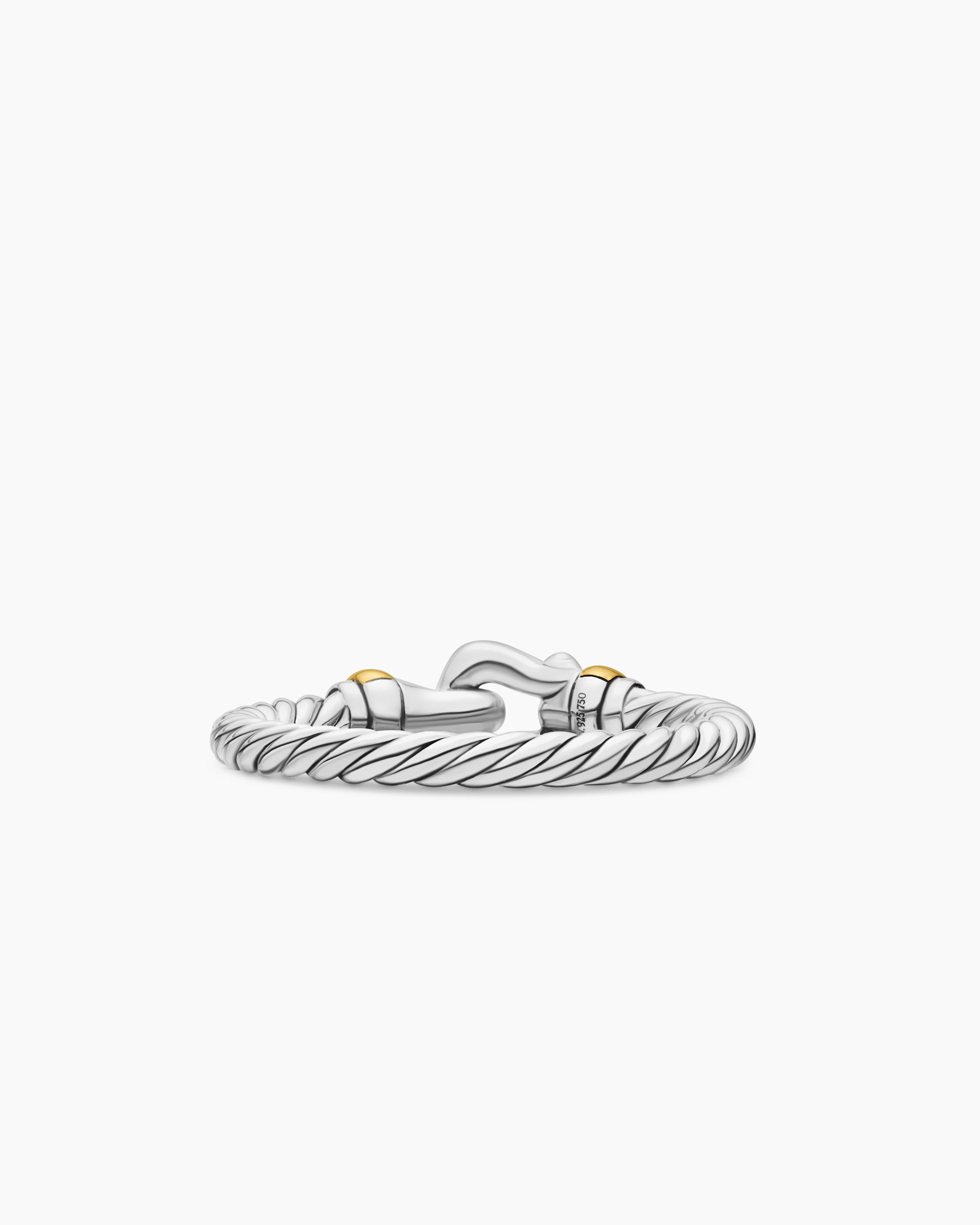 Petite Buckle Ring Sterling Silver with 18K Yellow Gold, 2mm