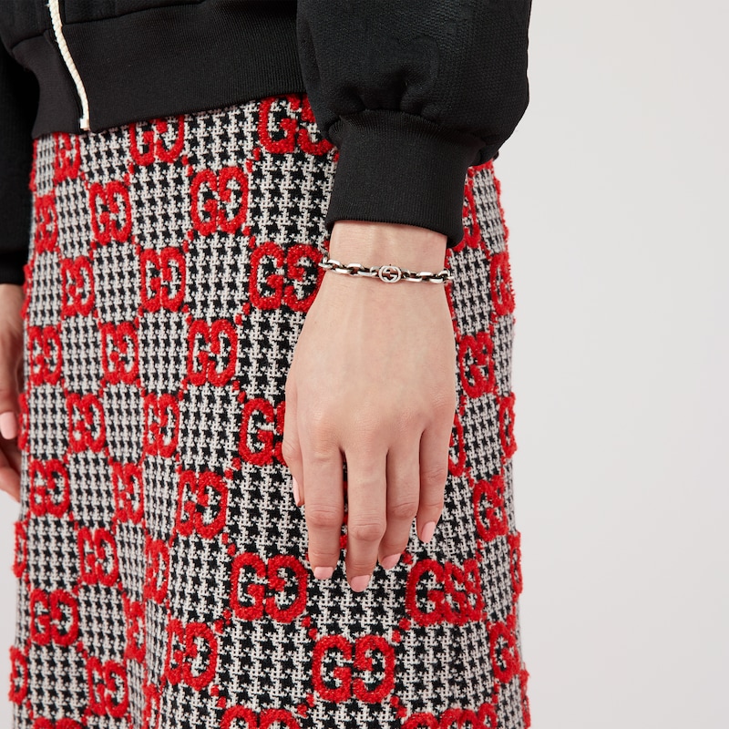 INTERLOCKING SILVER BRACELET