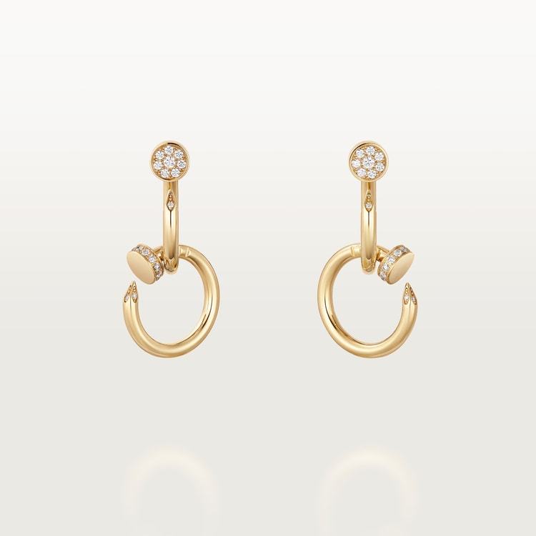 JUSTE UN CLOU EARRINGS, DOUBLE, DIAMONDS