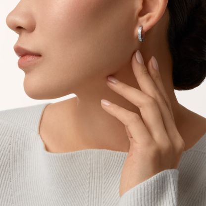 LOVE EARRINGS, MULTIWEAR, HALF-PAVED