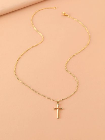 Stainless Steel Necklace For Women Lover's Chain Cross Necklace Small Cross Jewelry