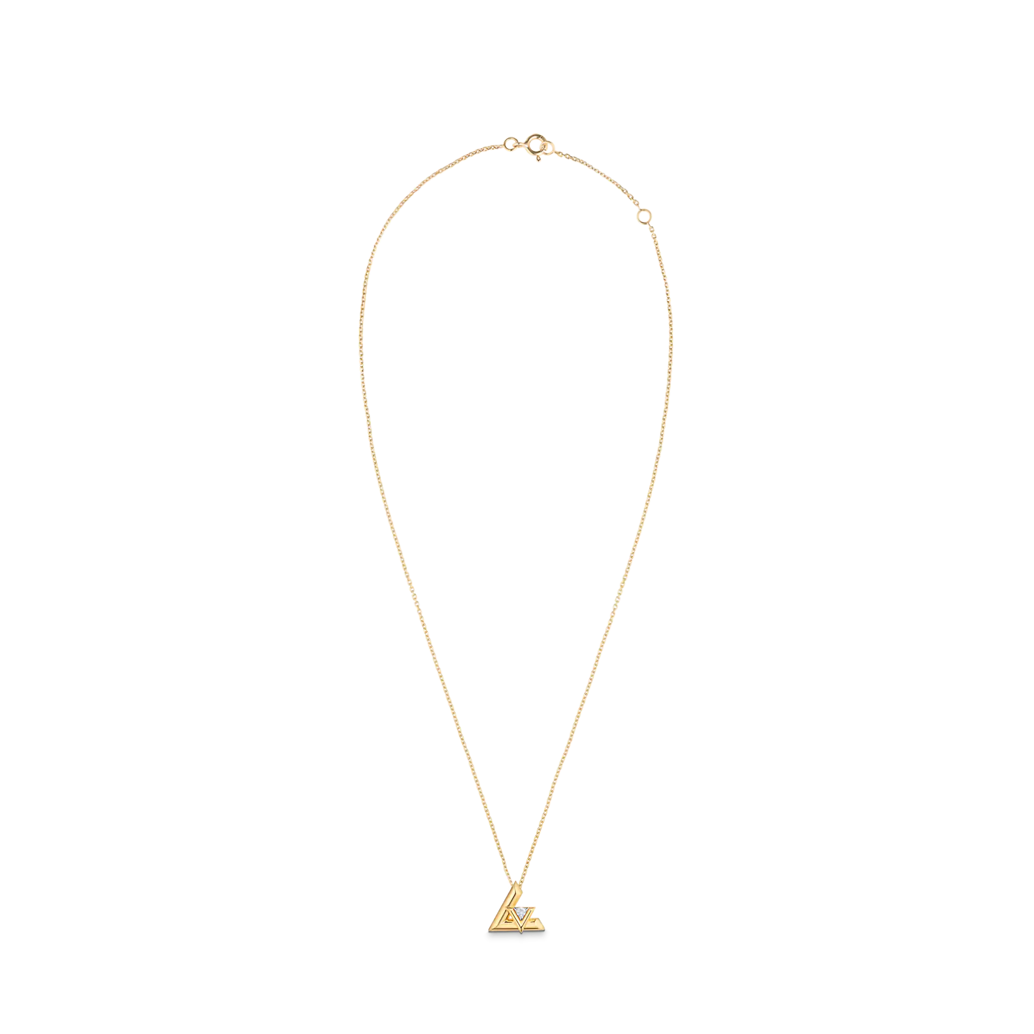 Volt One Small Pendant, Yellow Gold And Diamond