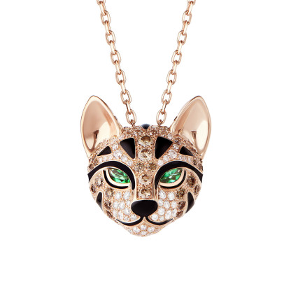 Fuzzy, the Leopard Cat pendant