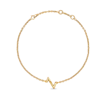 Volt Upside Down Chain Bracelet, Yellow Gold