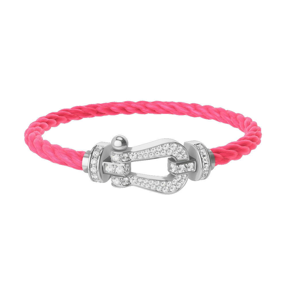 Force 10 bracelet 18k white gold and diamonds large model