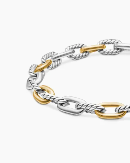 DY Madison® Chain Bracelet Sterling Silver with 18K Yellow Gold