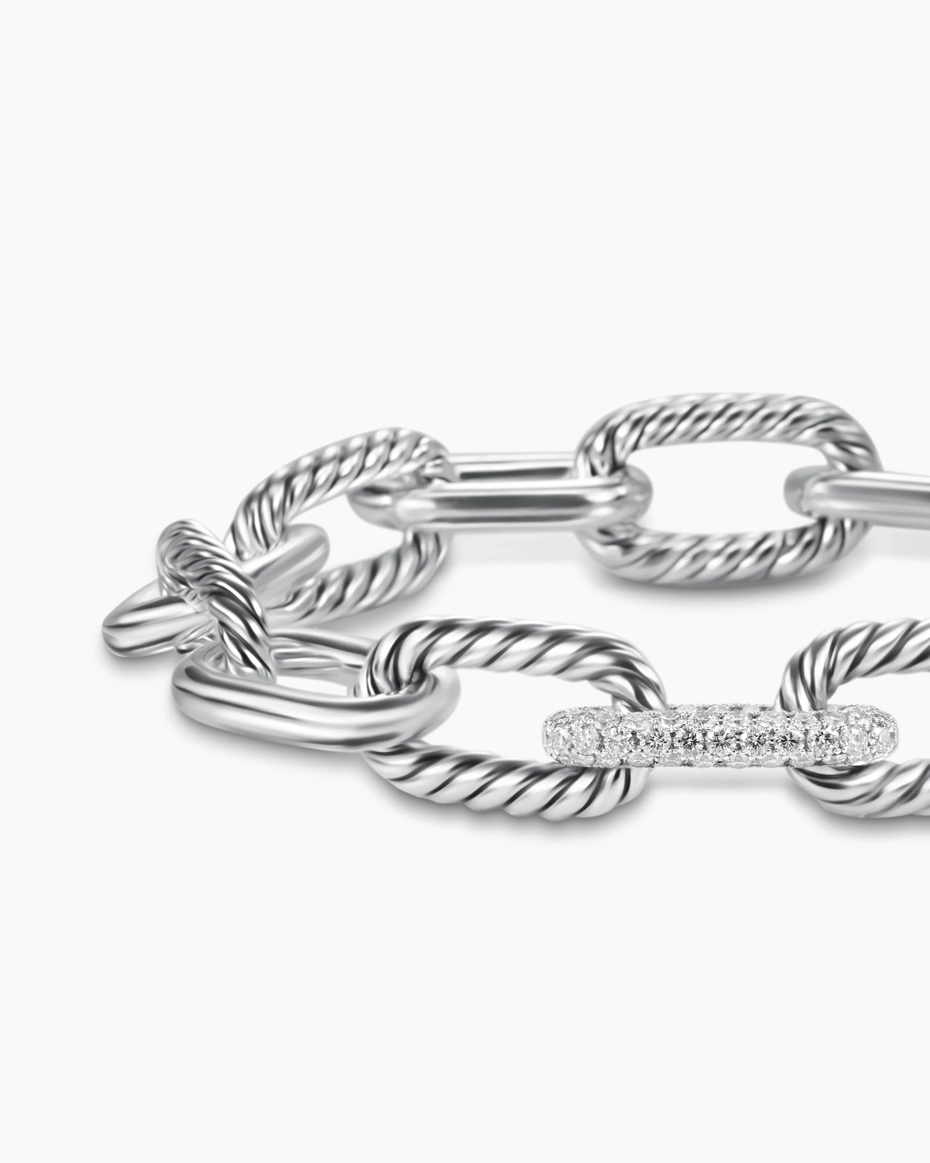 DY Madison® Chain Bracelet Sterling Silver with Diamonds