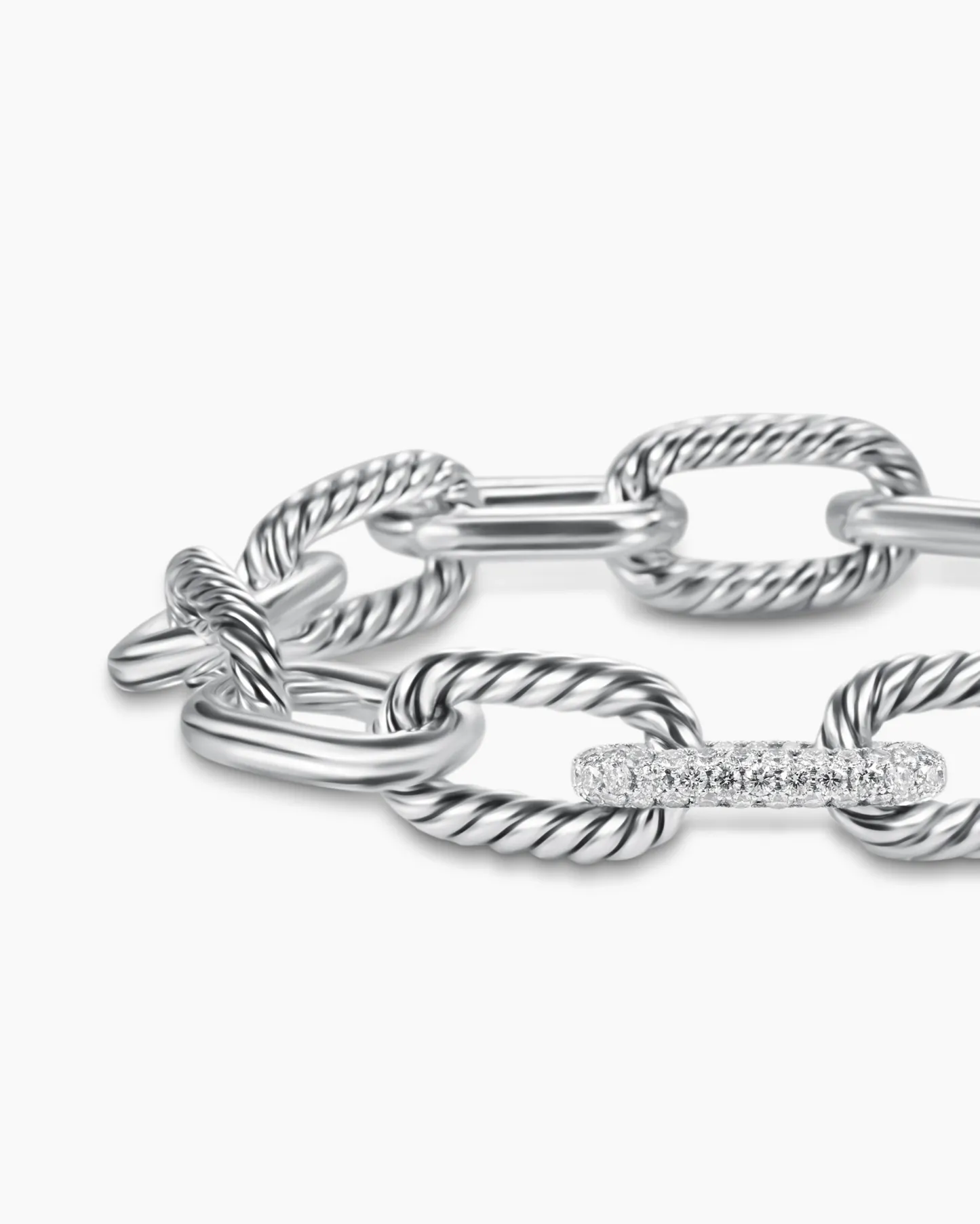 DY Madison® Chain Bracelet Sterling Silver with Diamonds