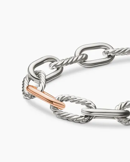 DY Madison® Chain Bracelet Sterling Silver with 18K Rose Gold