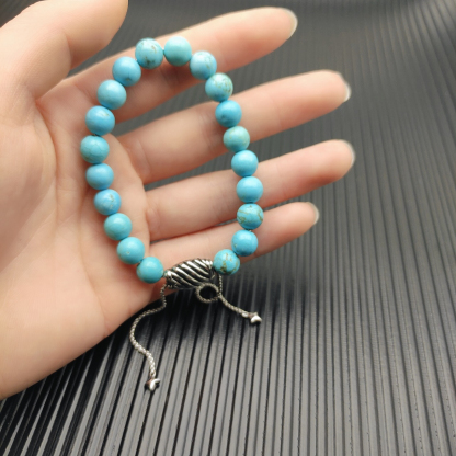 8MM Stretch Rock Crystal Bracelet