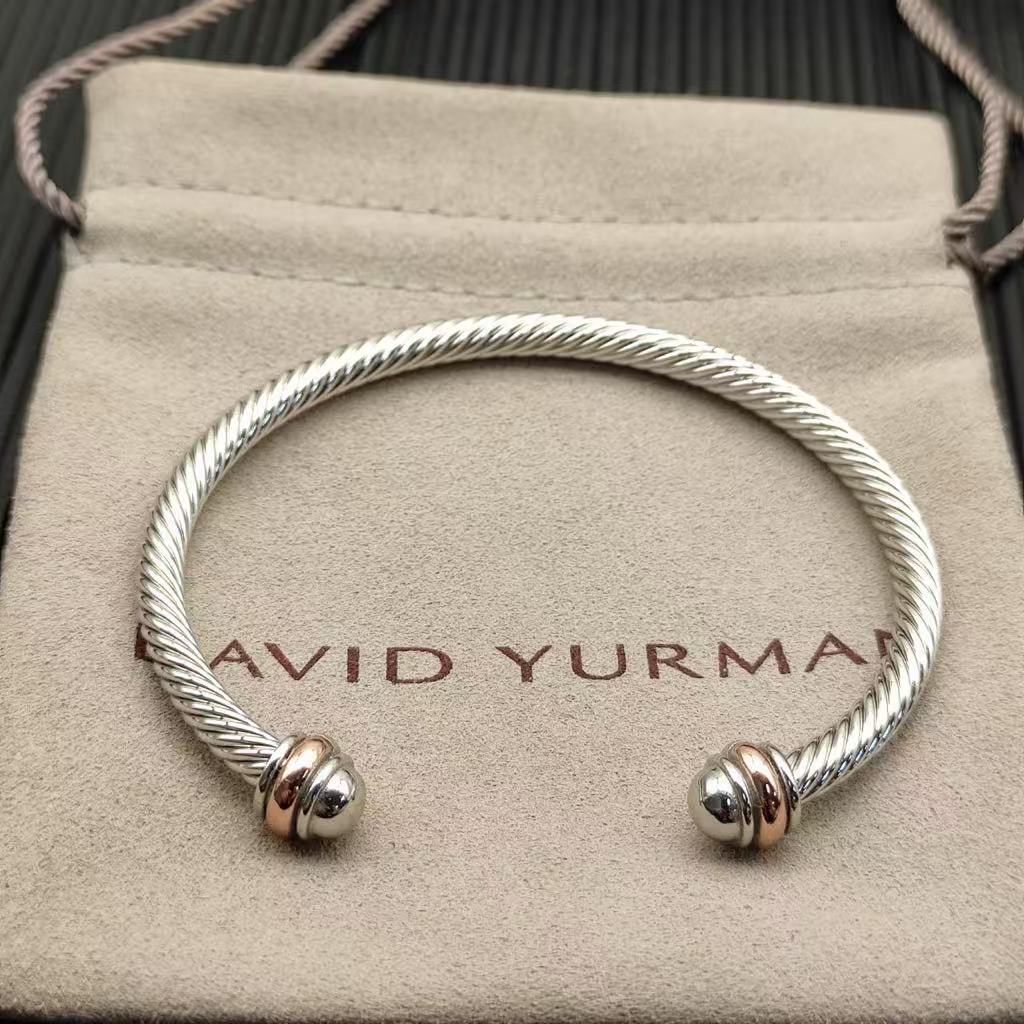 Cable Classics Bracelet in Sterling Silver with 18K Rose Gold